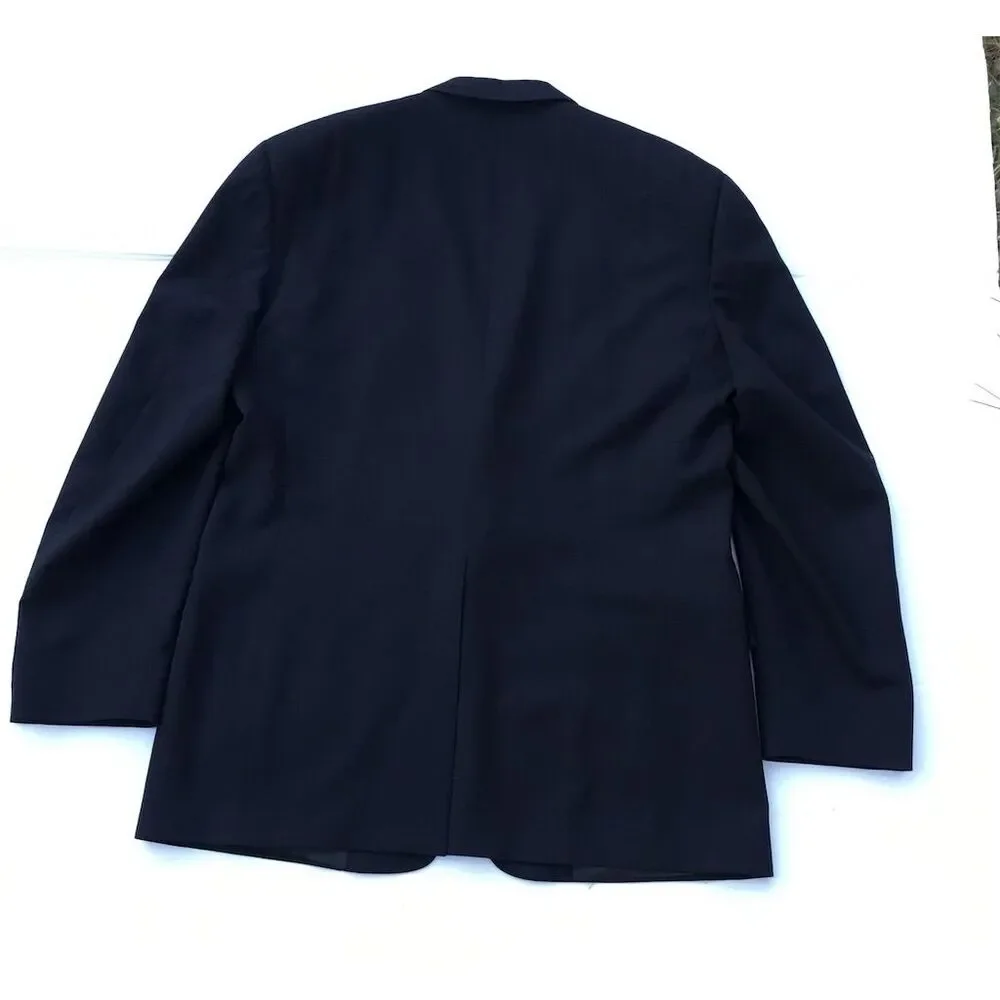 Austin‎ Reed Men's Navy Blue Blazer 43L Gold Button Formal Jacket